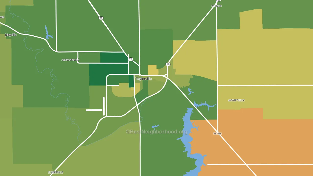 62568, IL block-group voter-turnout map
