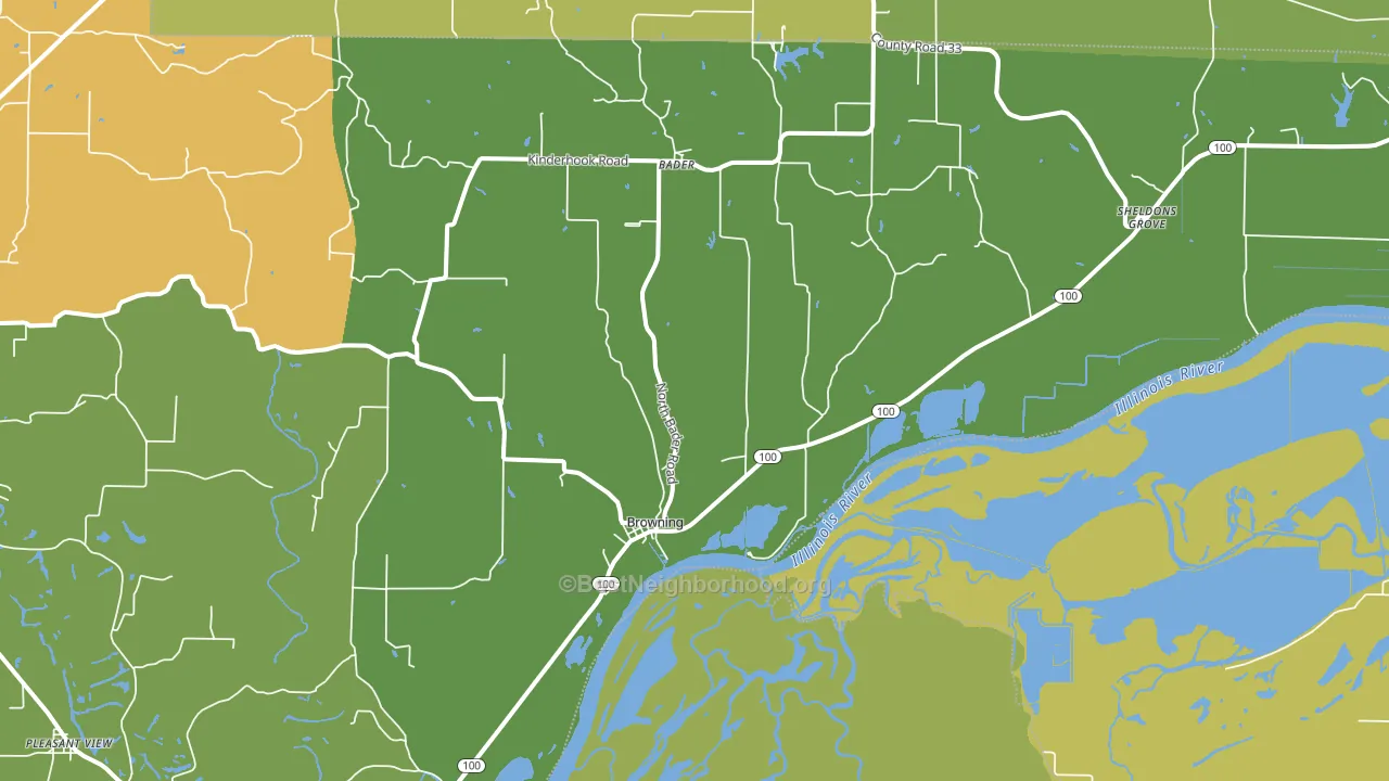 62624, IL block-group voter-turnout map