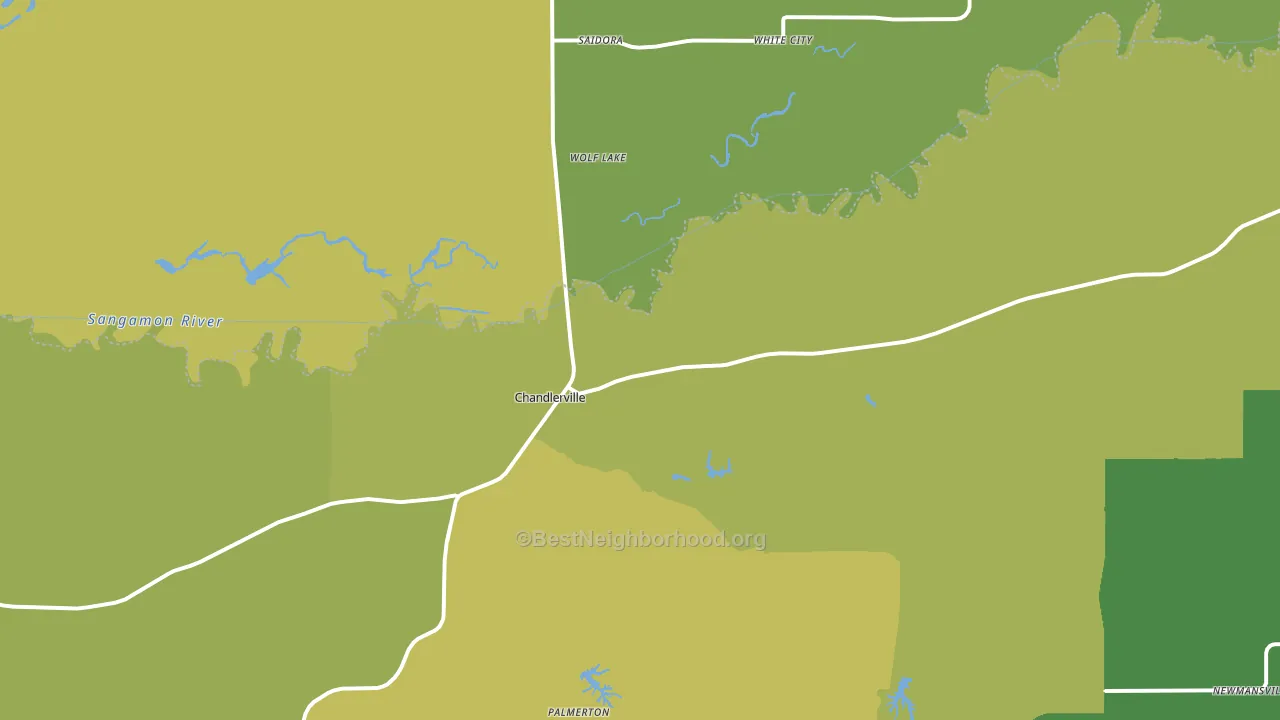 62627, IL block-group voter-turnout map