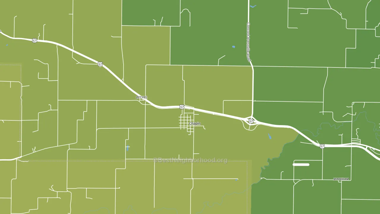 62628, IL block-group voter-turnout map
