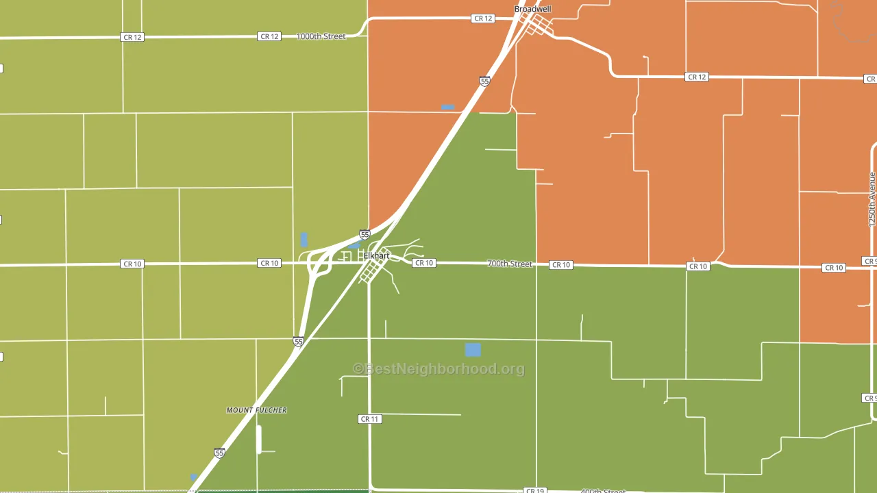62634, IL block-group voter-turnout map