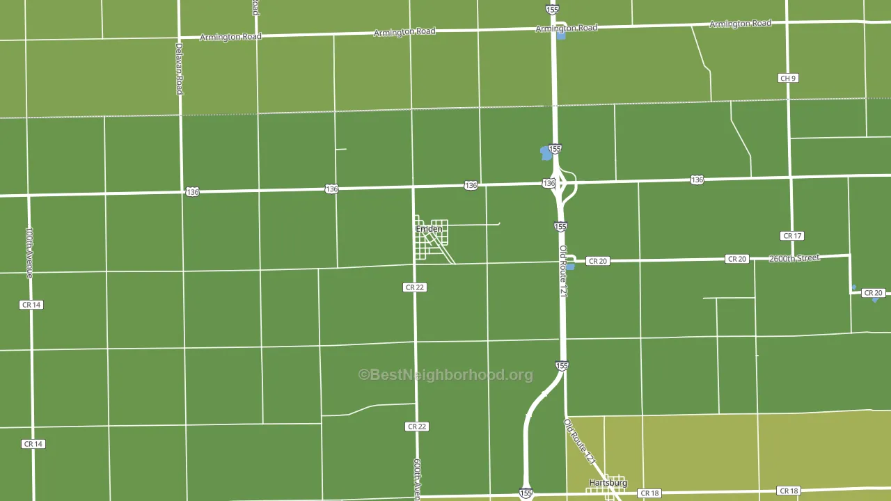 62635, IL block-group voter-turnout map
