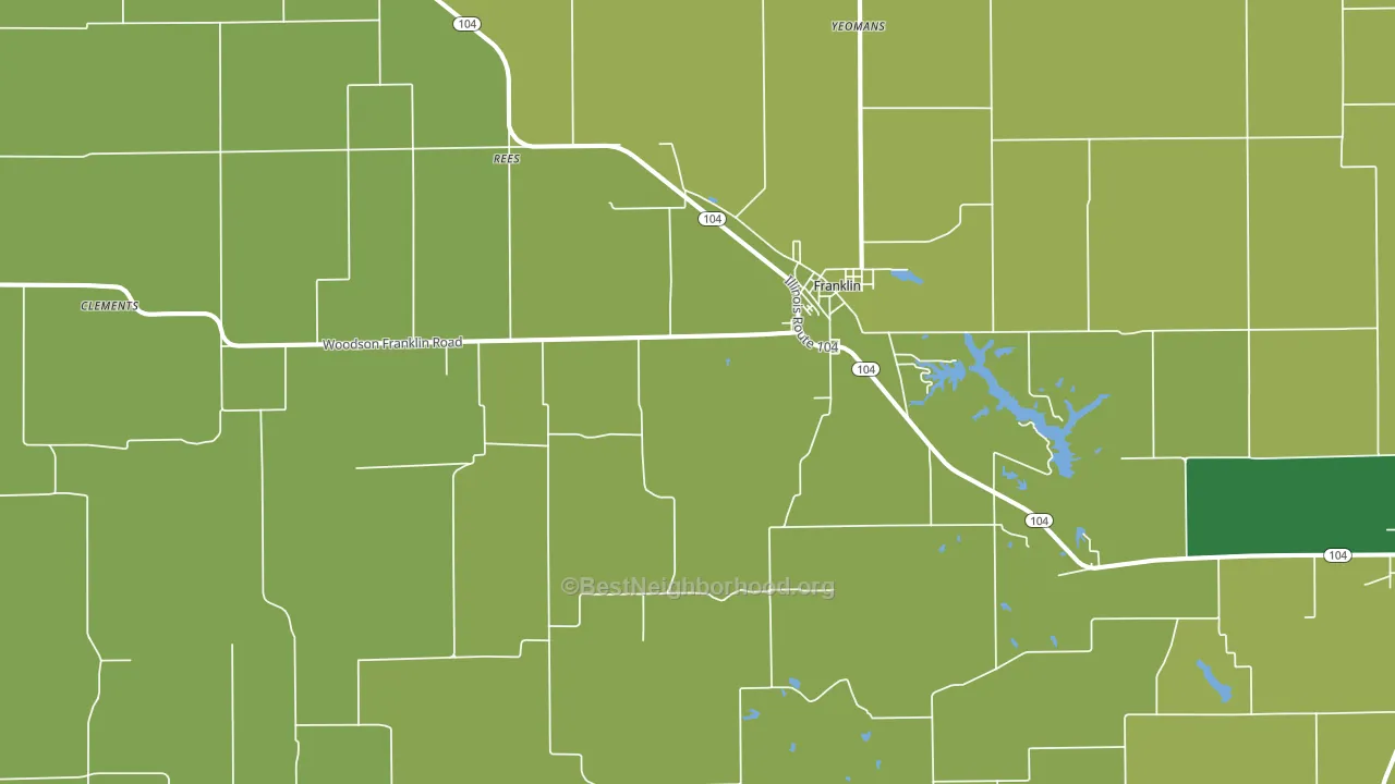 62638, IL block-group voter-turnout map