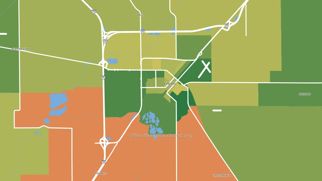 62656, IL block-group voter-turnout map
