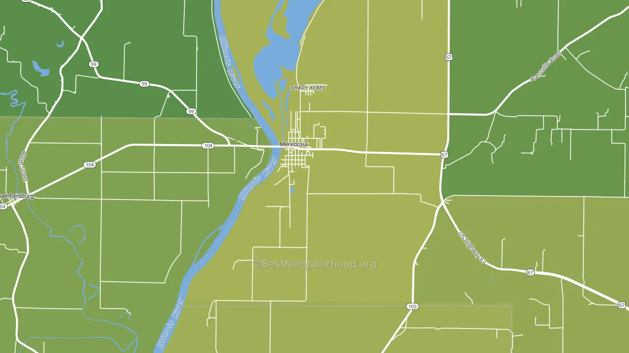 62665, IL block-group voter-turnout map