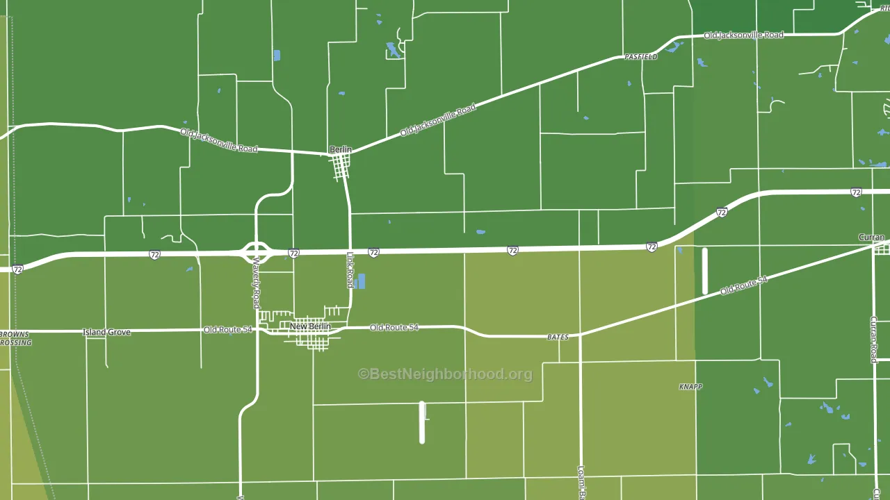 62670, IL block-group voter-turnout map