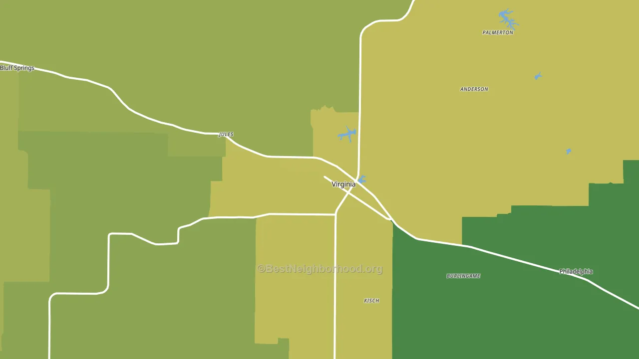 62691, IL block-group voter-turnout map