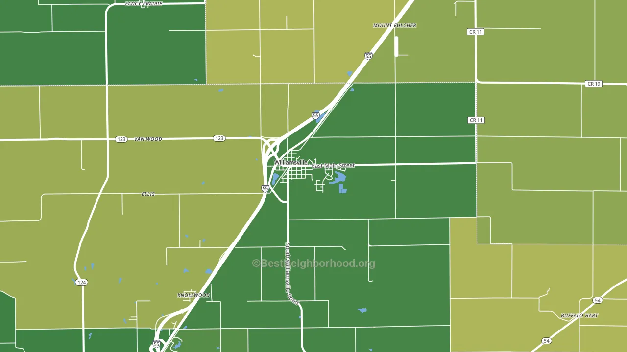 62693, IL block-group voter-turnout map