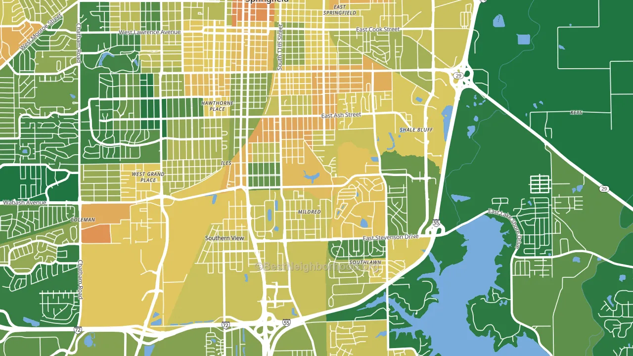 62703, IL block-group voter-turnout map
