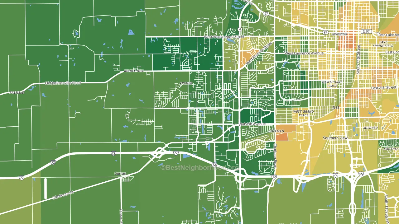 62711, IL block-group voter-turnout map