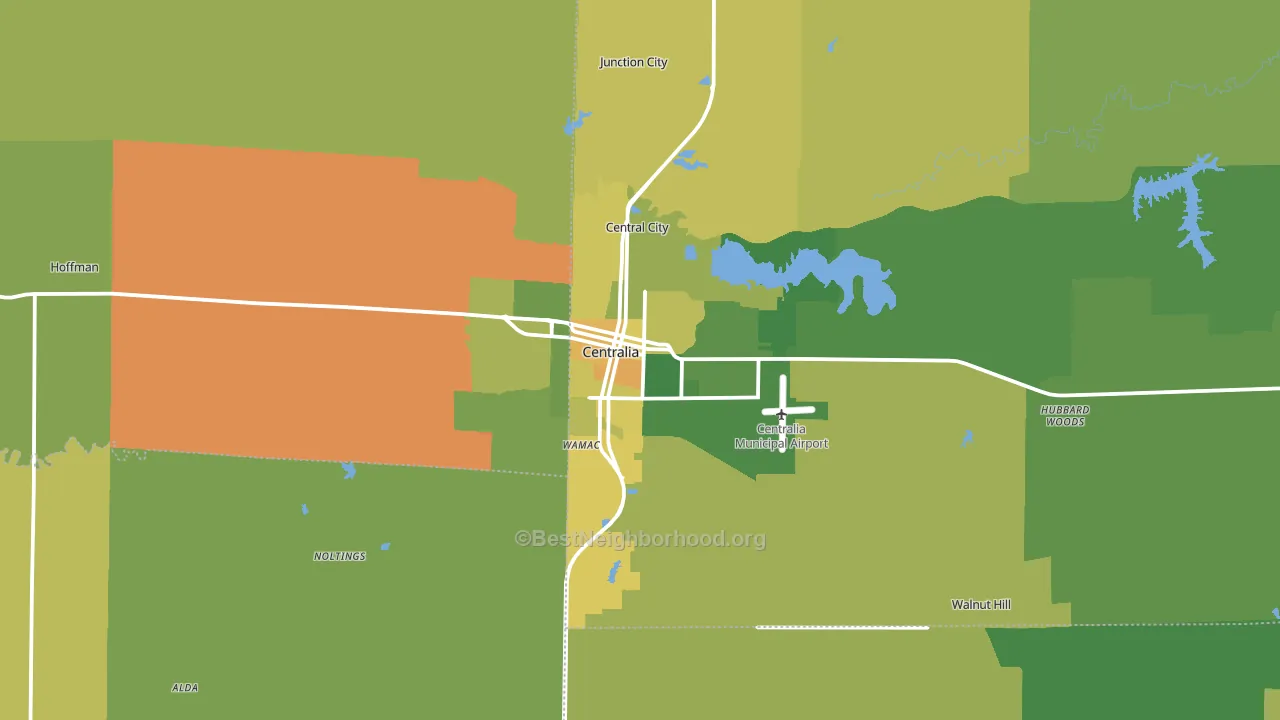 62801, IL block-group voter-turnout map