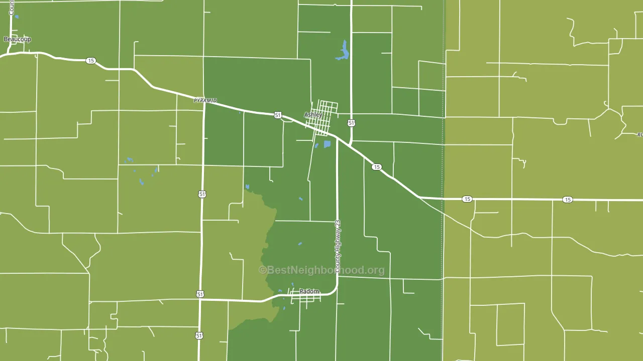62808, IL block-group voter-turnout map