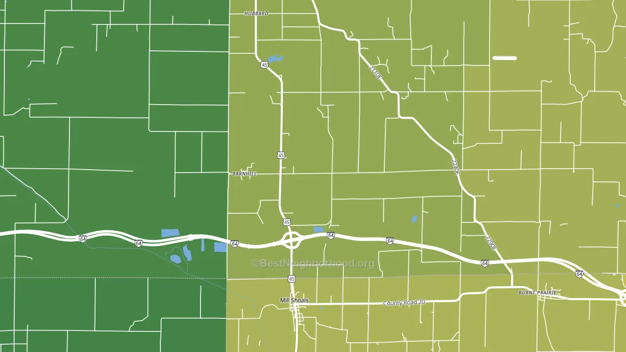 62809, IL block-group voter-turnout map
