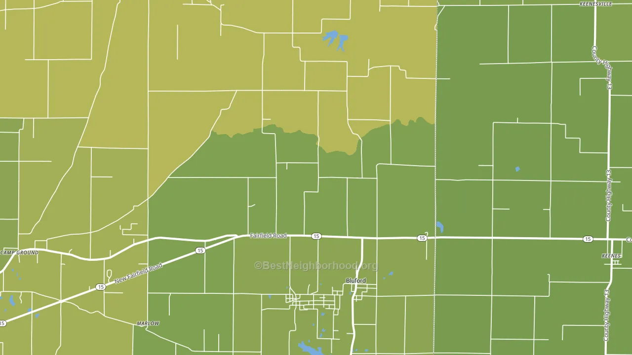 62814, IL block-group voter-turnout map