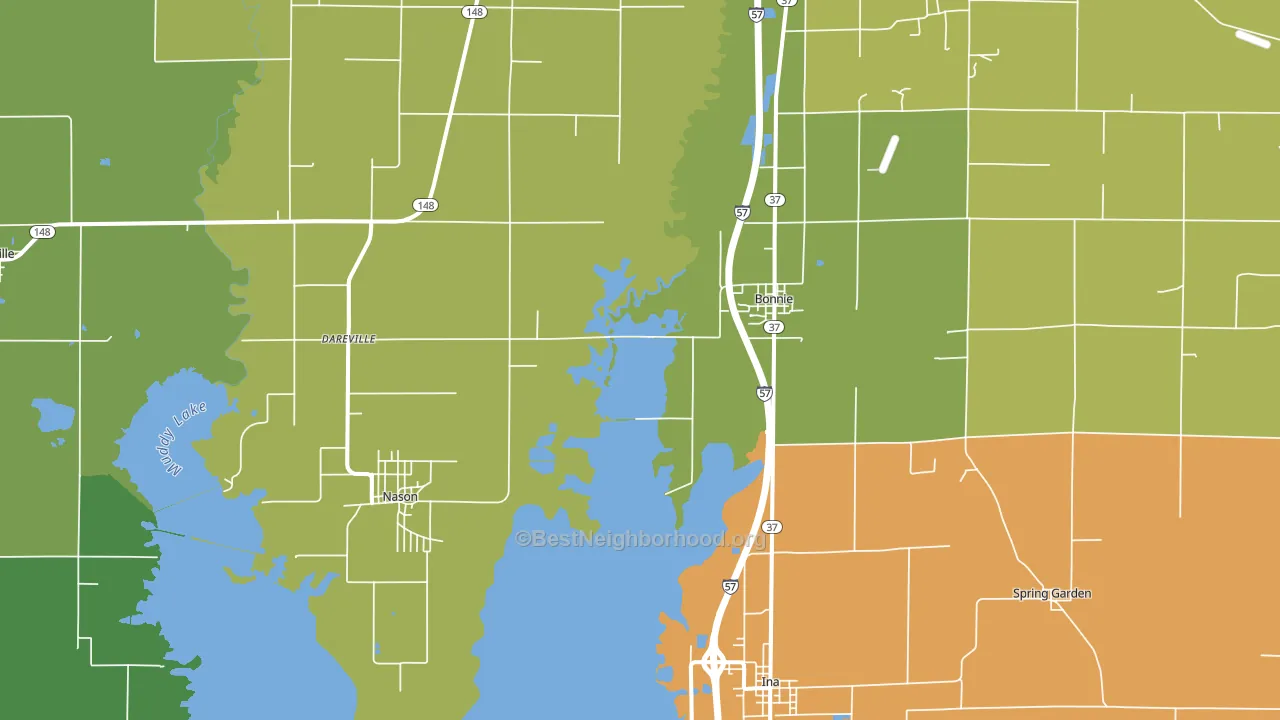 62816, IL block-group voter-turnout map