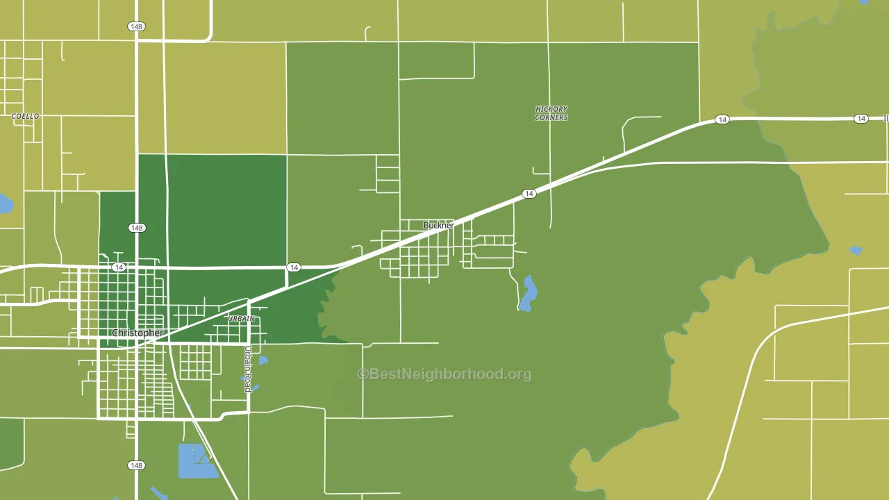 62819, IL block-group voter-turnout map