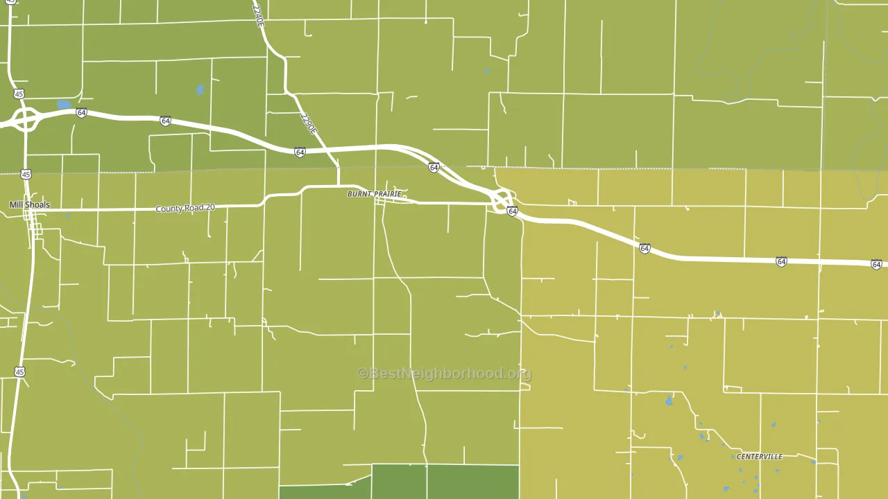 62820, IL block-group voter-turnout map