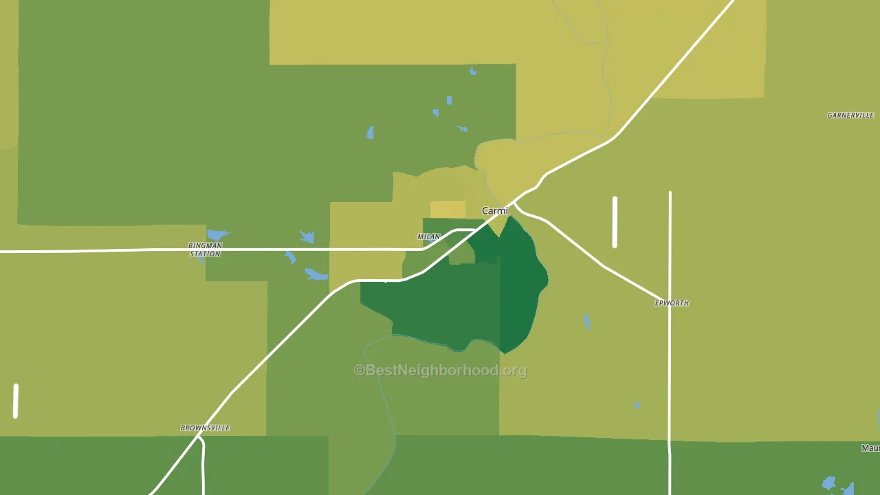62821, IL block-group voter-turnout map
