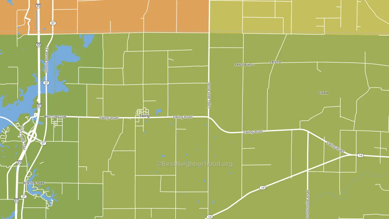 62836, IL block-group voter-turnout map