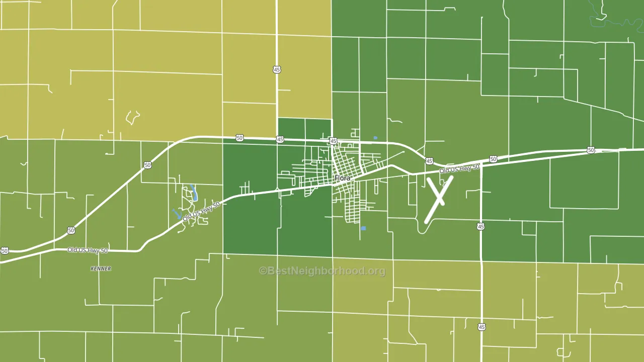 62839, IL block-group voter-turnout map