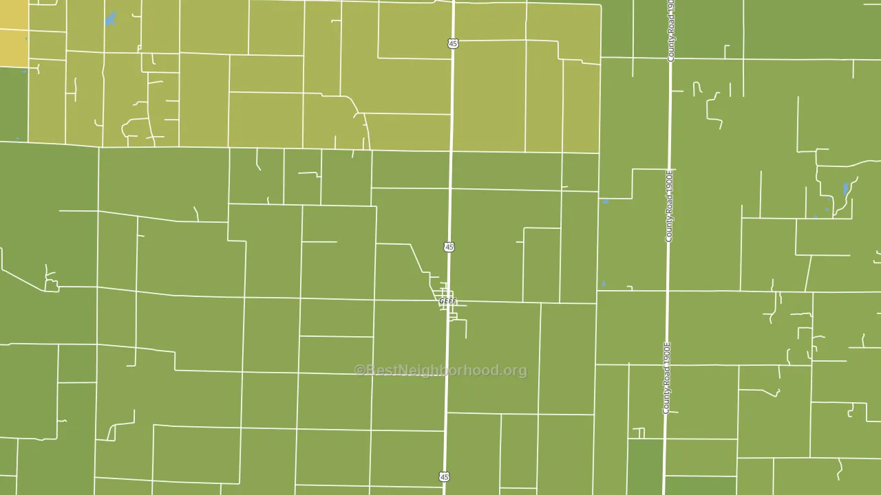 62842, IL block-group voter-turnout map