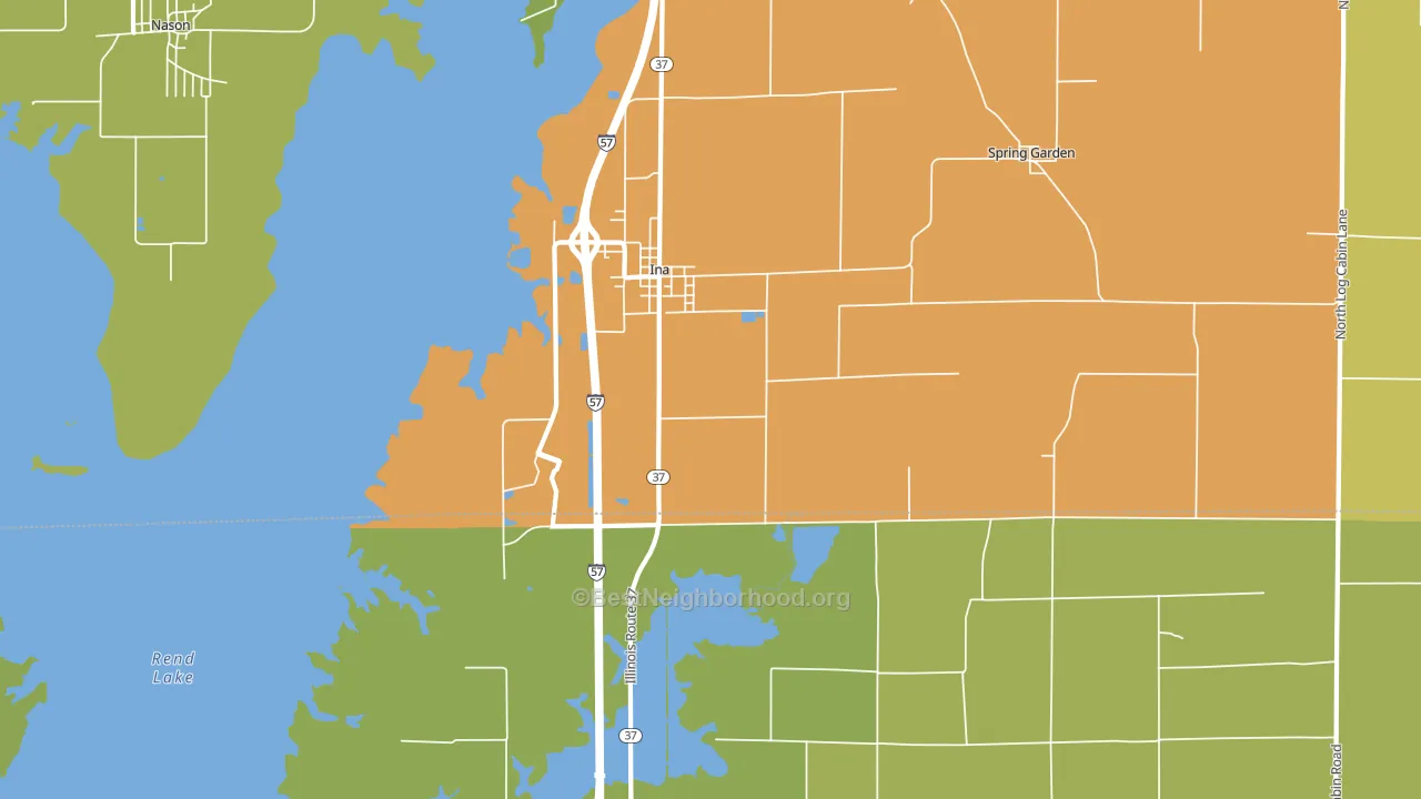 62846, IL block-group voter-turnout map