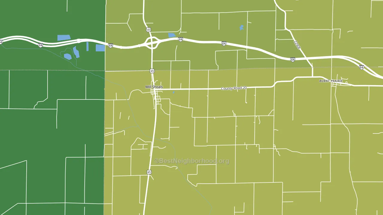 62862, IL block-group voter-turnout map