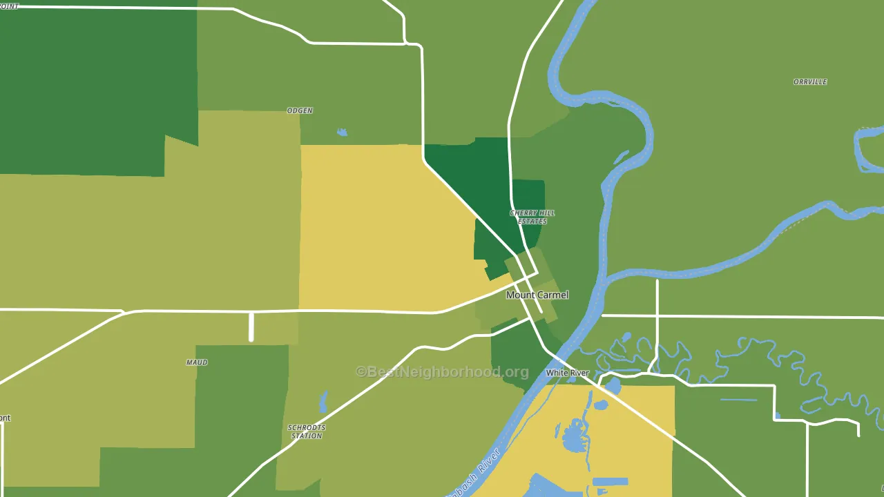 62863, IL block-group voter-turnout map