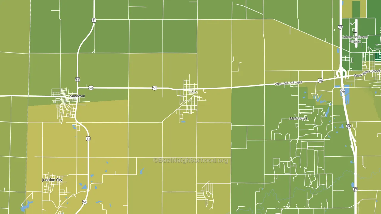 62870, IL block-group voter-turnout map