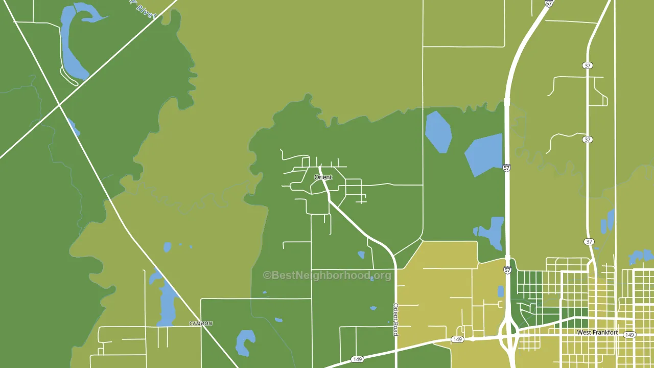 62874, IL block-group voter-turnout map