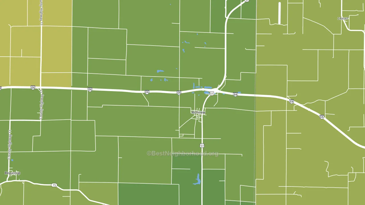 62877, IL block-group voter-turnout map