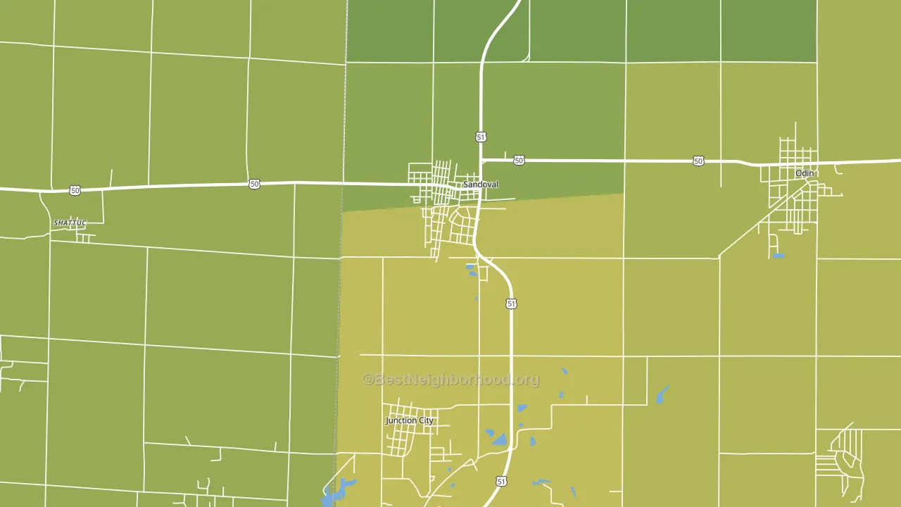 62882, IL block-group voter-turnout map