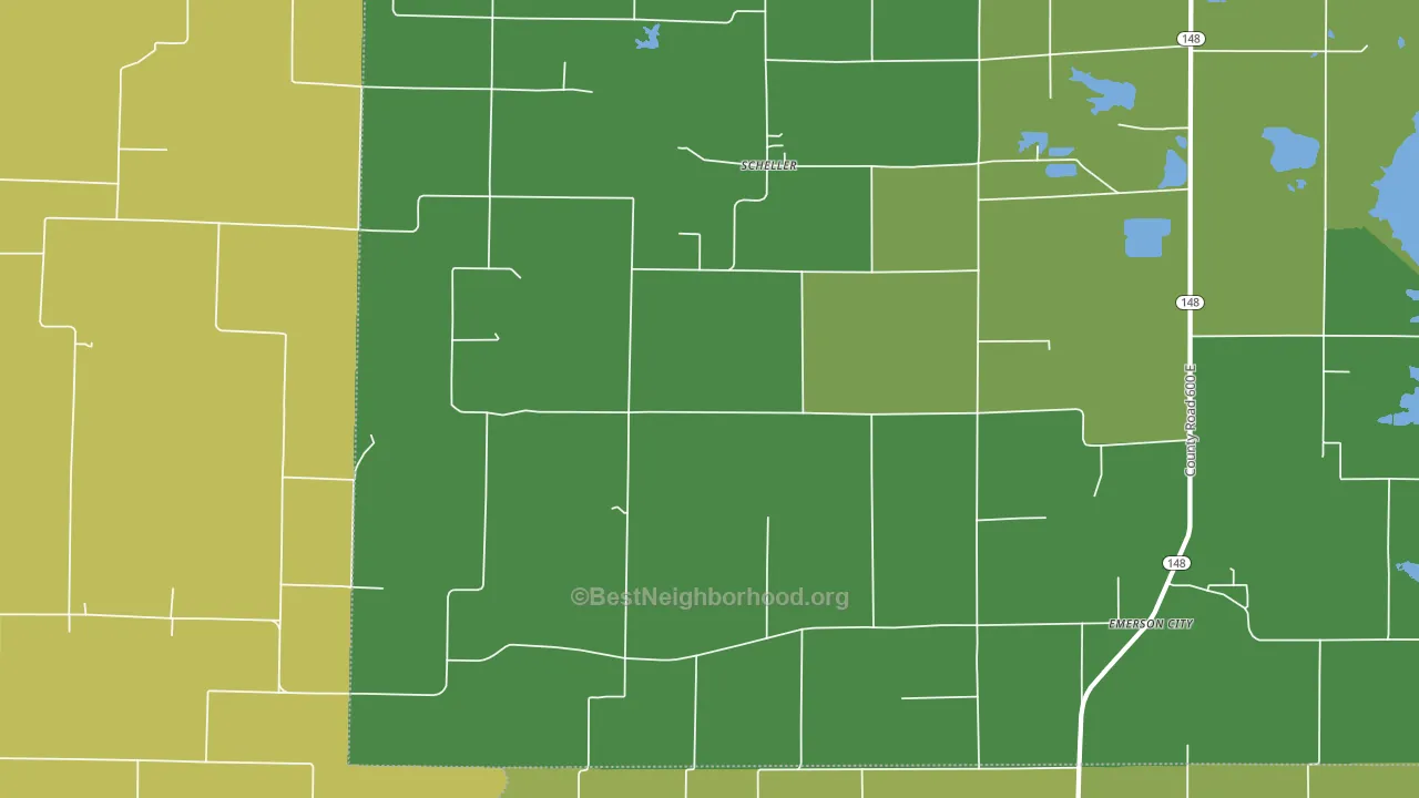 62883, IL block-group voter-turnout map