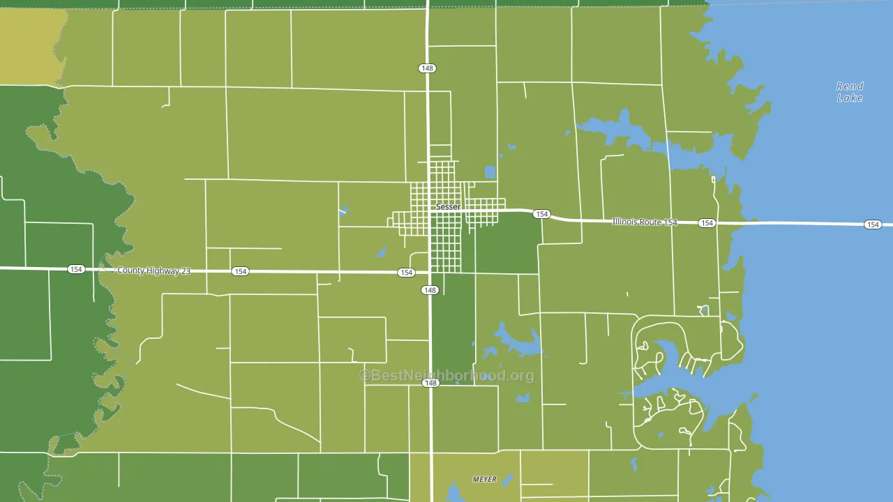 62884, IL block-group voter-turnout map
