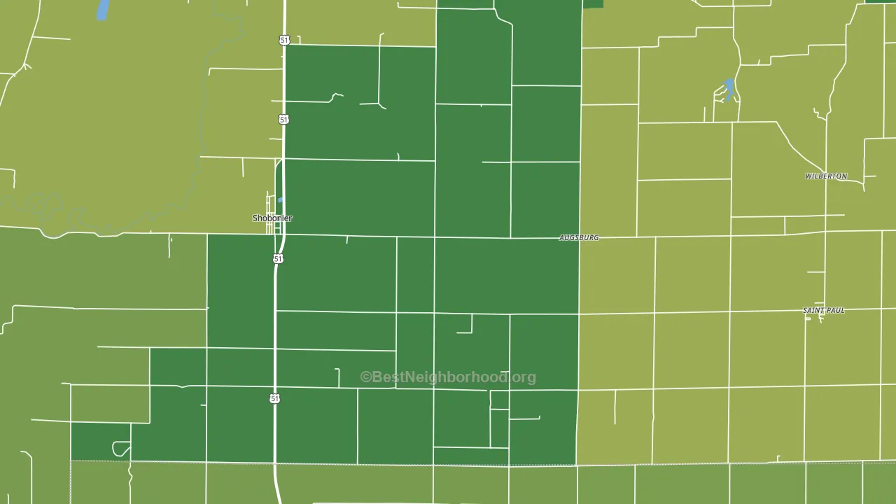 62885, IL block-group voter-turnout map