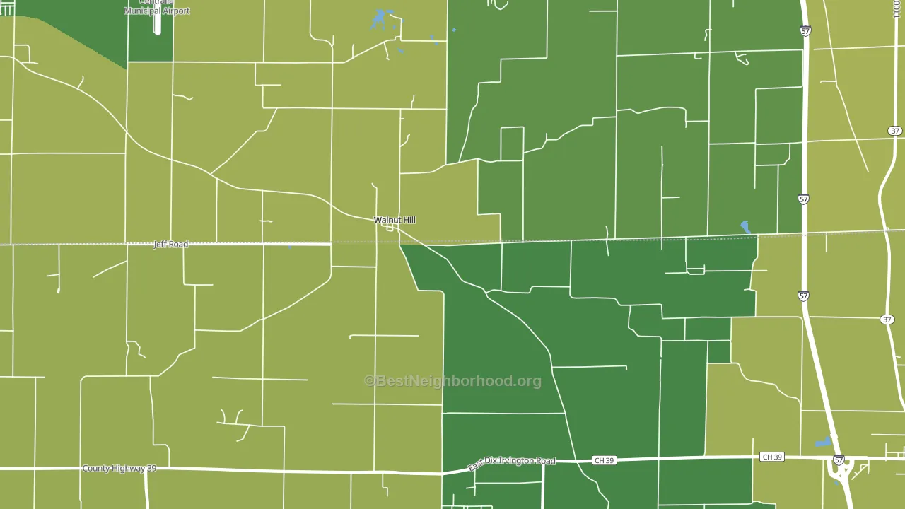 62893, IL block-group voter-turnout map