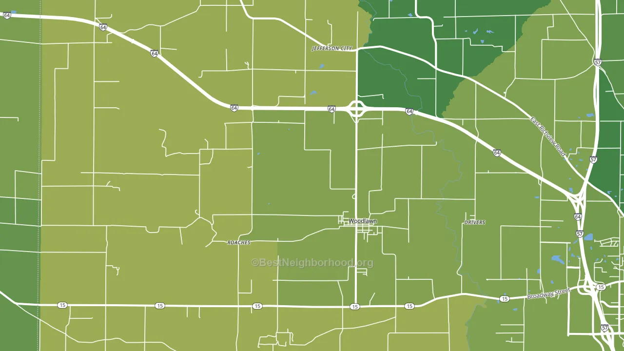 62898, IL block-group voter-turnout map