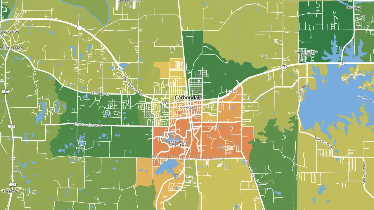 62901, IL block-group voter-turnout map