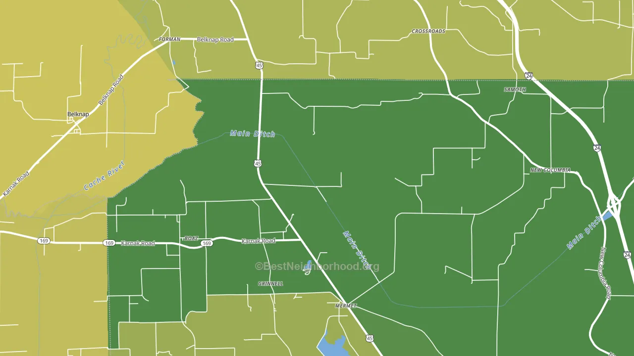 62908, IL block-group voter-turnout map