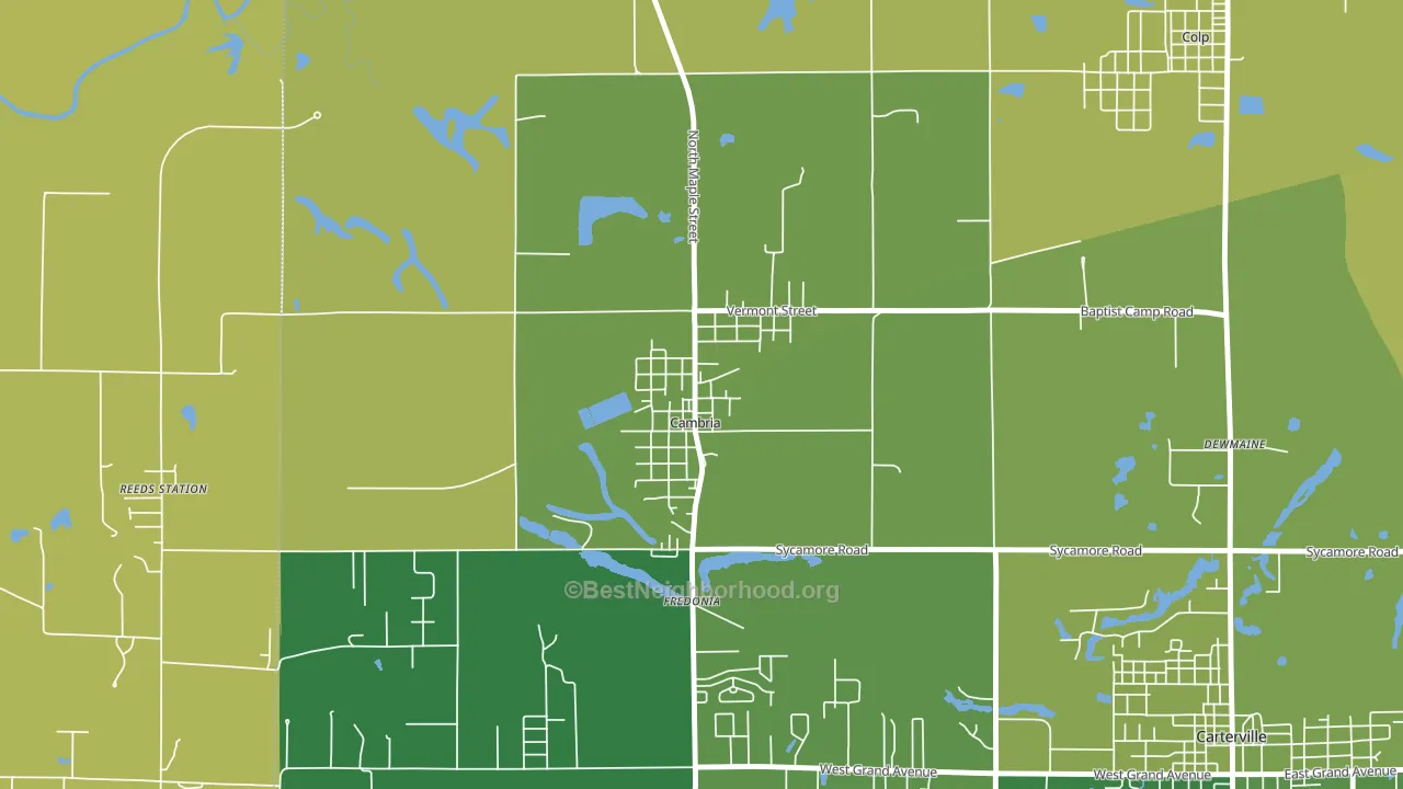 62915, IL block-group voter-turnout map