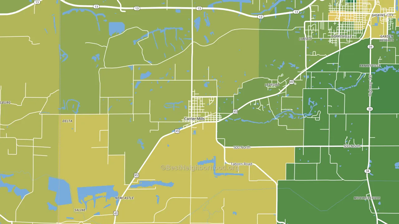 62917, IL block-group voter-turnout map