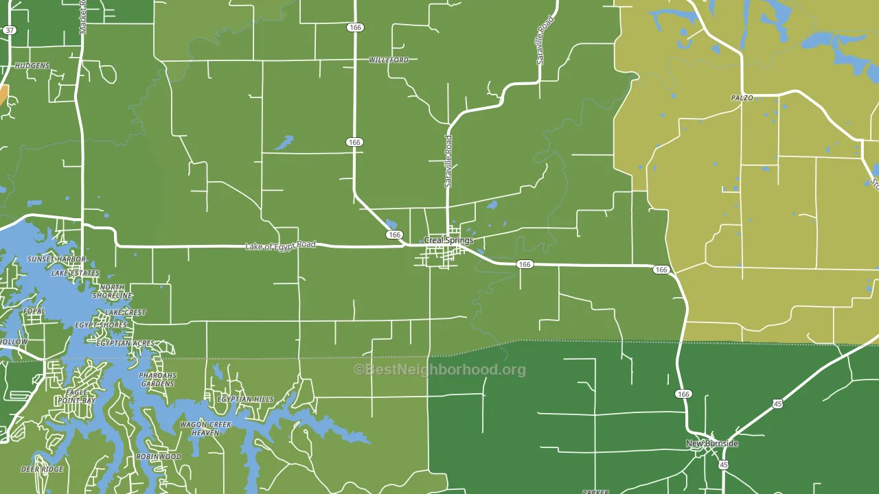 62922, IL block-group voter-turnout map