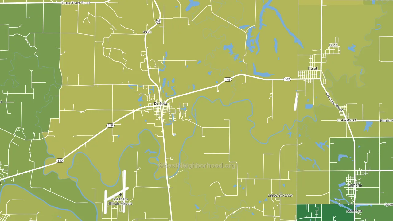62924, IL block-group voter-turnout map