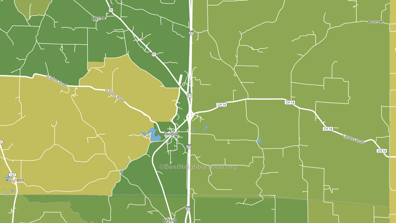 62926, IL block-group voter-turnout map