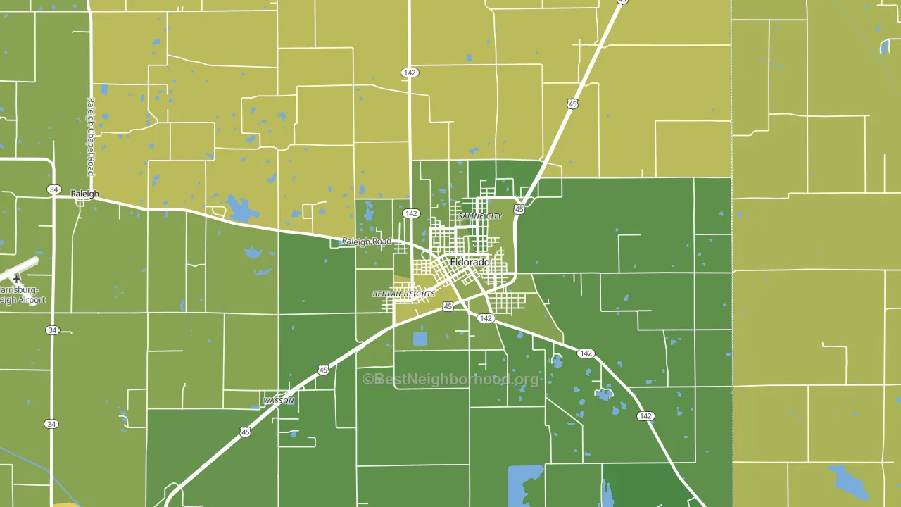 62930, IL block-group voter-turnout map
