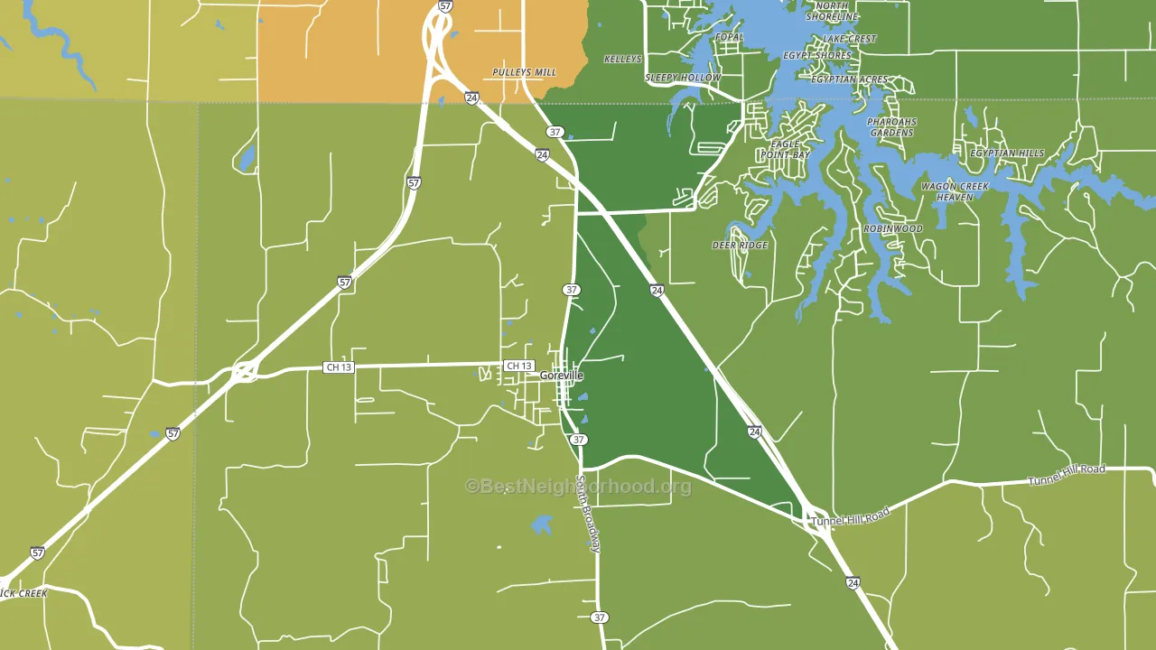 62939, IL block-group voter-turnout map