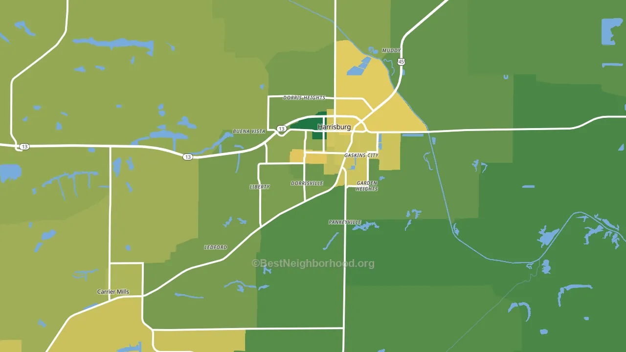 62946, IL block-group voter-turnout map