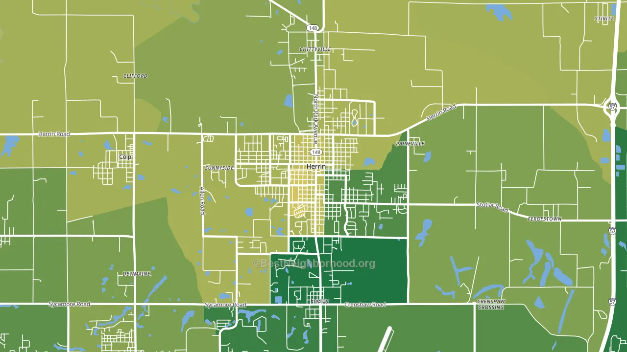 62948, IL block-group voter-turnout map
