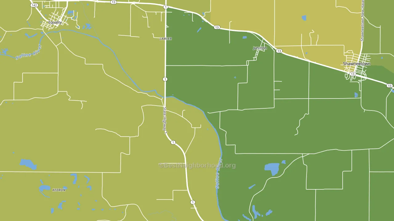 62954, IL block-group voter-turnout map