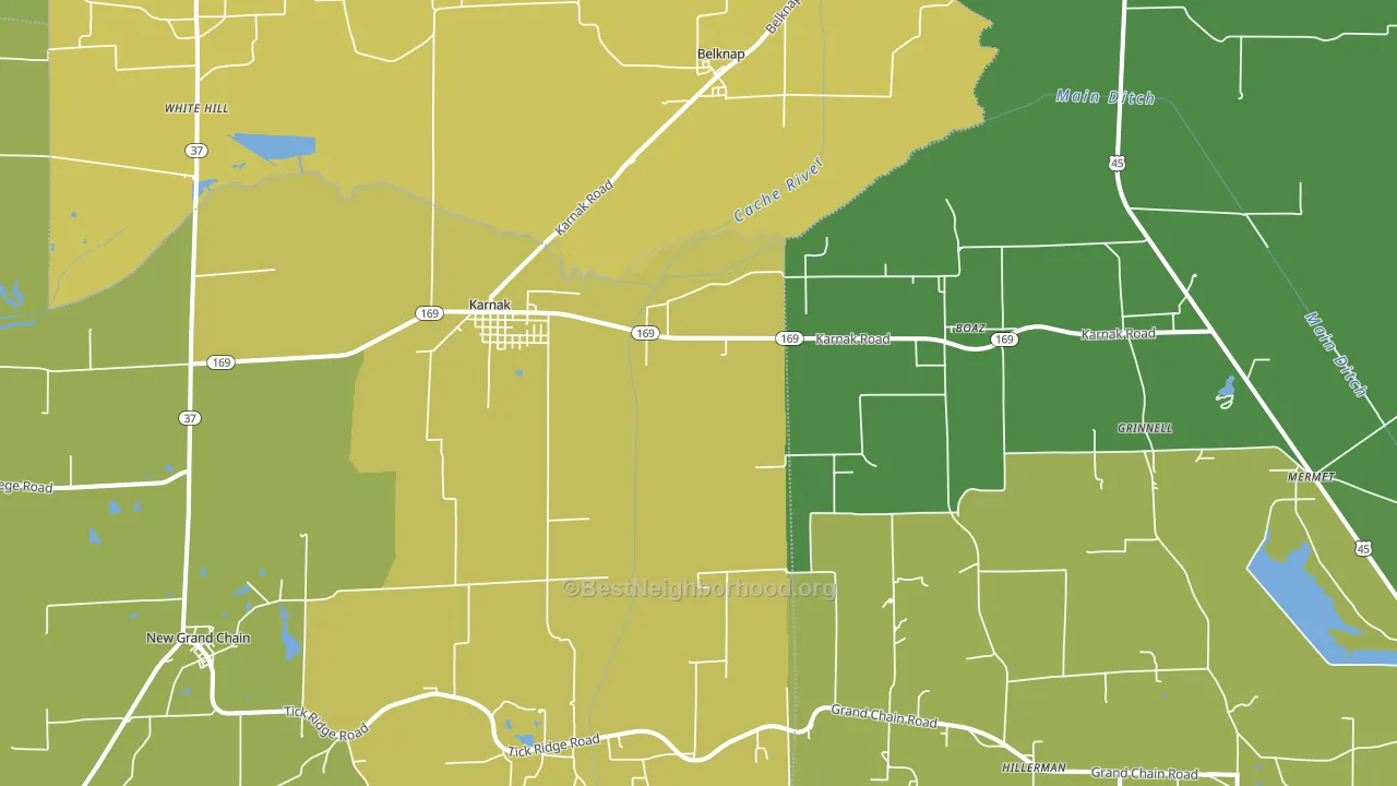 62956, IL block-group voter-turnout map